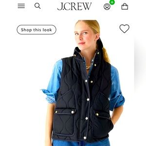Jcrew puffer vest size Small